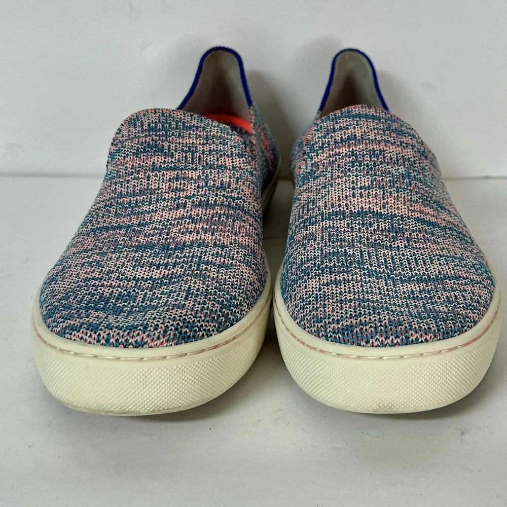 Rothys Shoes Womens 9 The Sneaker Slip On Turquoise Melange‎ Recycled Washable
